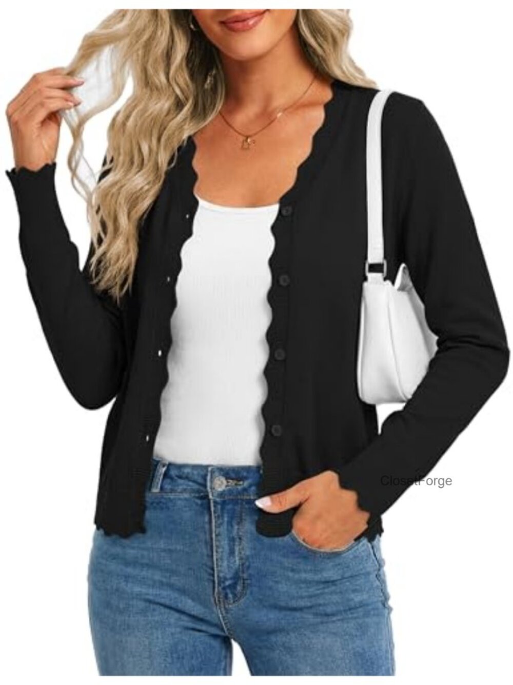 Lightweight V-Neck Button Cardigan for Women